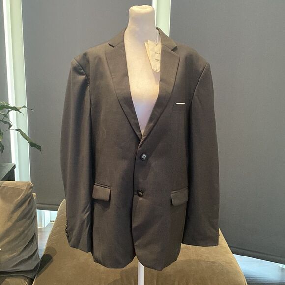 Men’s Mogu Casual Suit Jacket Blazer Slim Fit 2 Button Gray Size 42 NWT - Picture 2 of 10